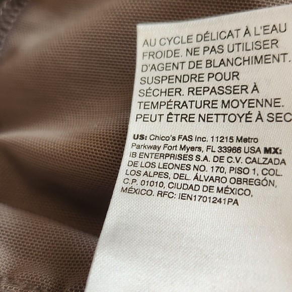 Chico's Taupe Beige Ponte Knit Leggings Pants - Picture 6 of 6